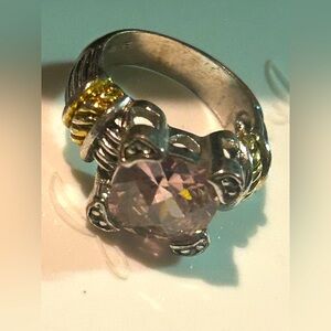 18kHGE Pink Stone Two Tone Rubg